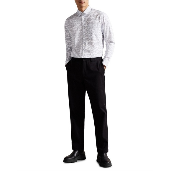 Ted Baker Retrow Long Sleeved Geometric Print Shirt - Size 5 - Picture 3 of 9